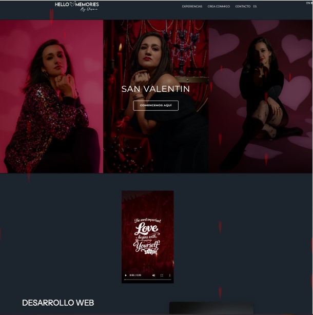 Diseño web San Valentín